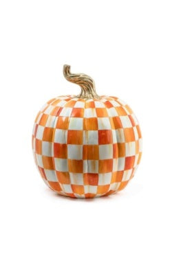 Orange Check Pumpkin Large