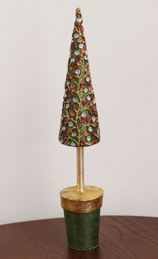 Holiday Royal Forest Champange 8.5" Cone Tree