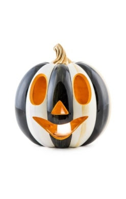 Courtly Stripe Illuminated Jack O'Lantern