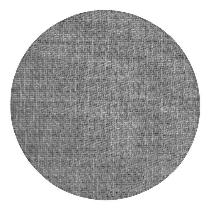 Easy Care Wicker Placemat Round Gray