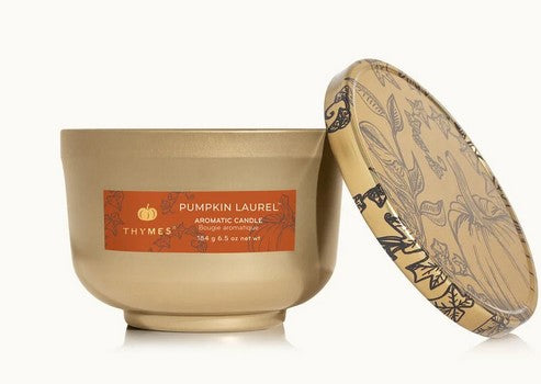 Pumpkin Laurel Universal Tin Candle