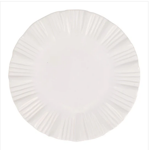 Bari White Round Platter