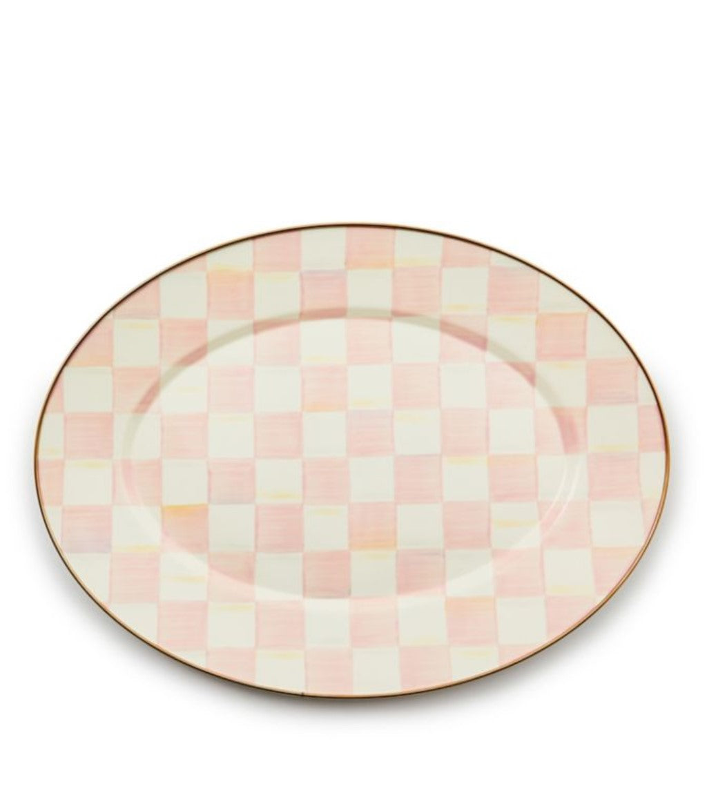 Rosy Check Oval Platter Medium