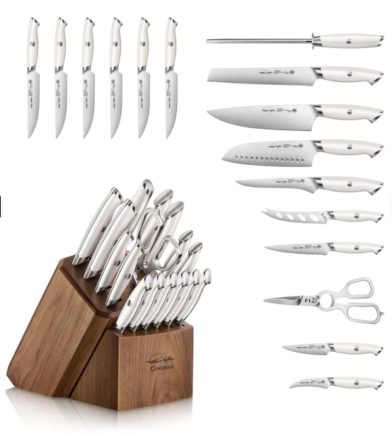 Thomas Keller Signature 17 Piece Knife Block Set White