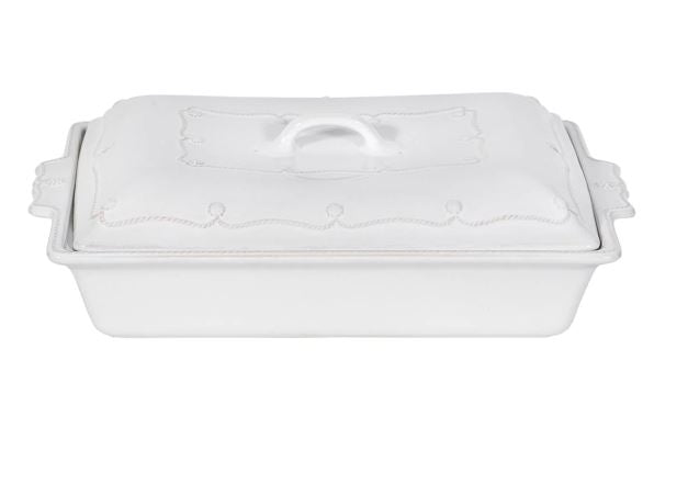 Berry & Thread Whitewash Lidded 13" Rectangular Baker