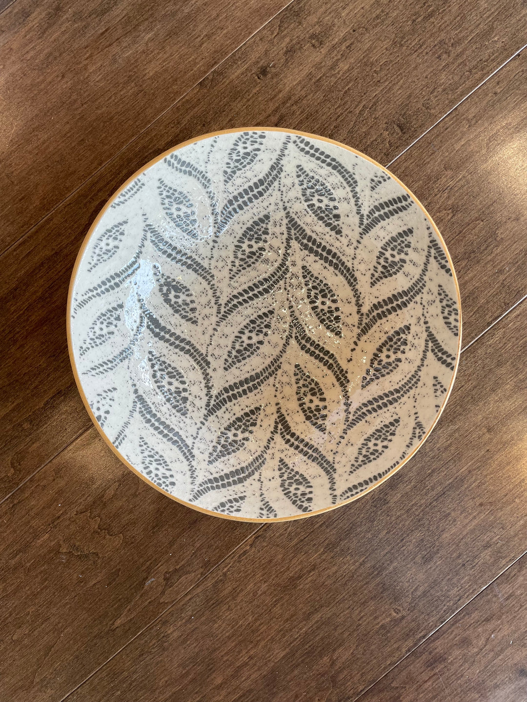 8" Bowl Paisley Charcoal