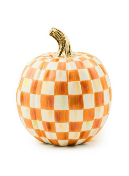 Orange Check Small Pumpkin