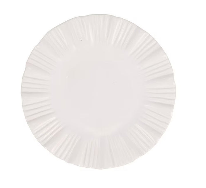 Bari White Round Platter