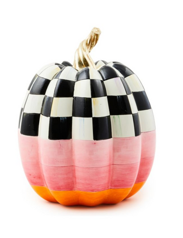 Cotton Candy Check Pumpkin Medium