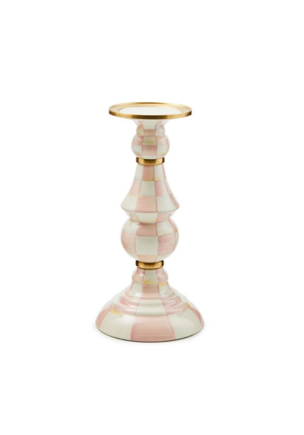 Rosy Check Pillar Candlestick Large