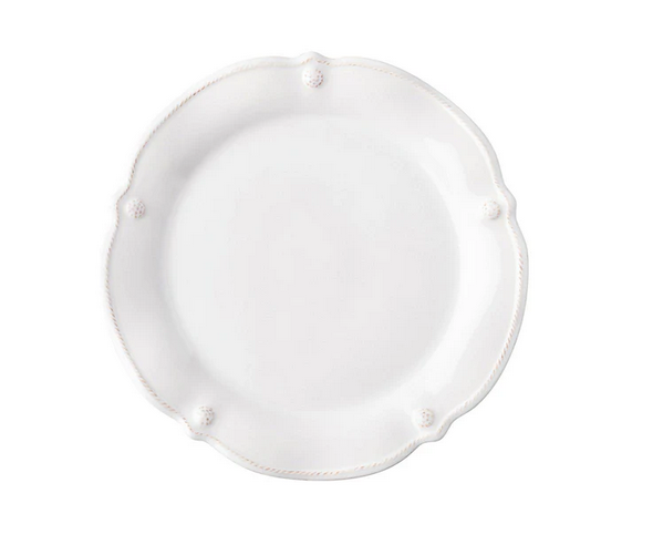 Berry & Thread Flared  Salad/Dessert Plate Whitewash