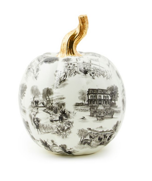 Black Toile Pumpkin Small