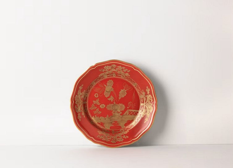 Ginori Flat Bread Plate Oriente Italiano Rubrum