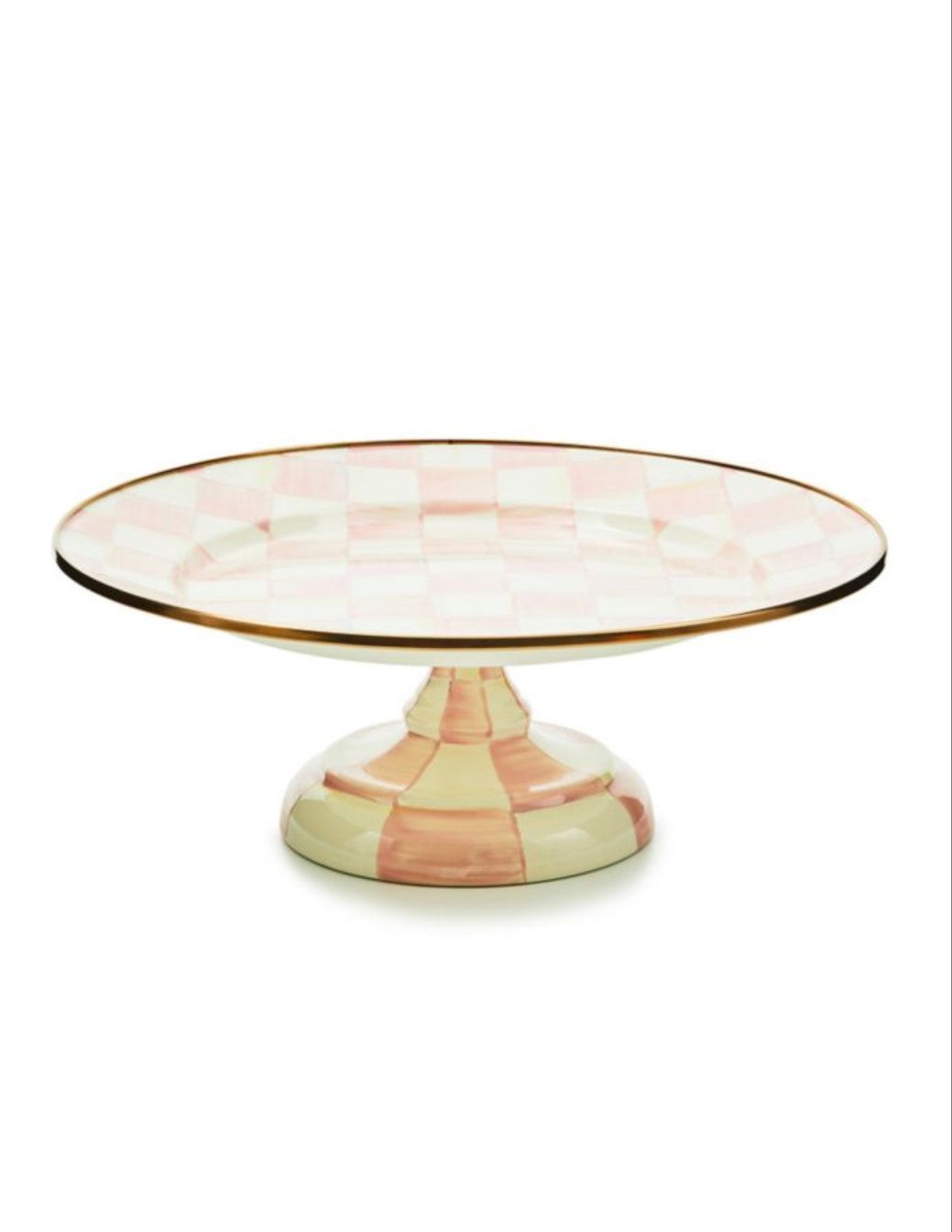 Rosy Check Pedestal Platter Small