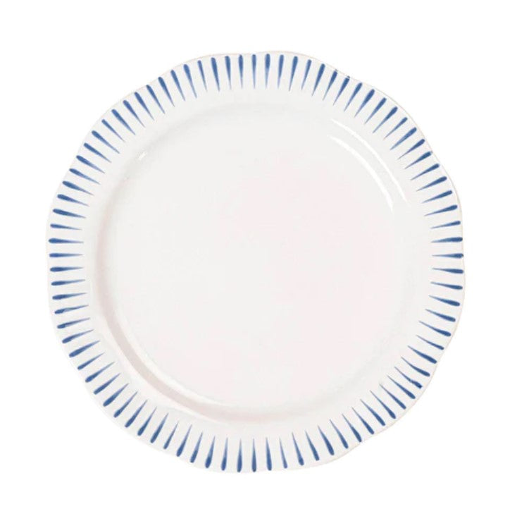 Sitio Stripe Dessert/Salad Plate - Delft Blue