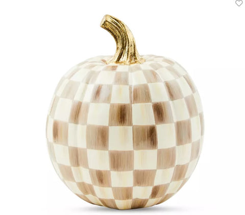 Mocha Check Pumpkin Small