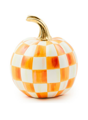 Orange Check Pumpkin Mini