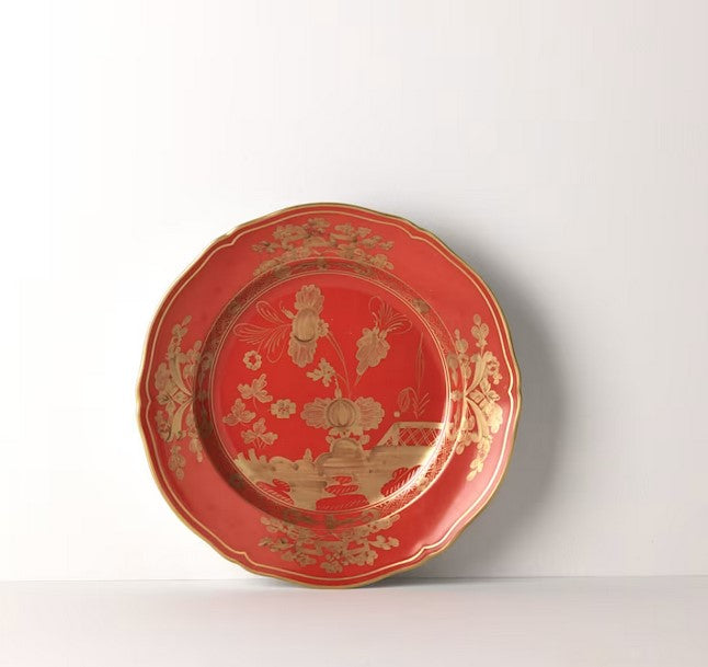 Ginori Flat Dessert Plate Oriente Italiano Rubrum