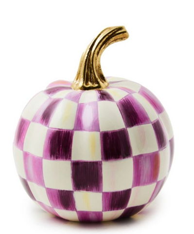 Plum Check Pumpkin Mini