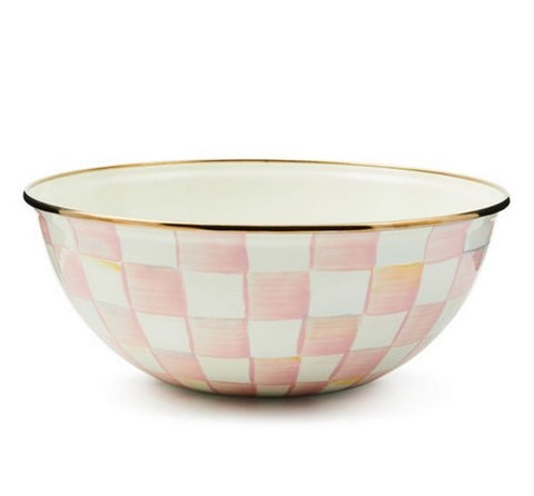 Rosy Check Enamel Everyday Bowl Medium