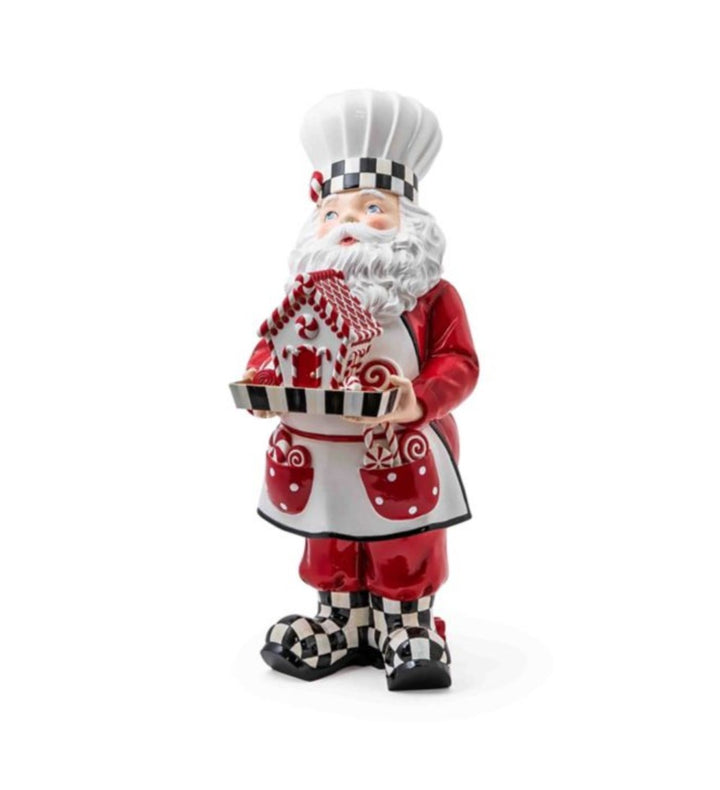 Peppermint Chef Santa Figure