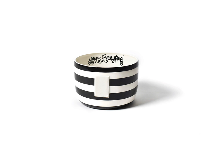 Black Stripe Happy Everything Big Bowl