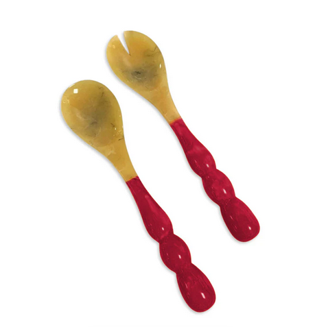 RESIN Rio Bubble Salad Servers - Pink