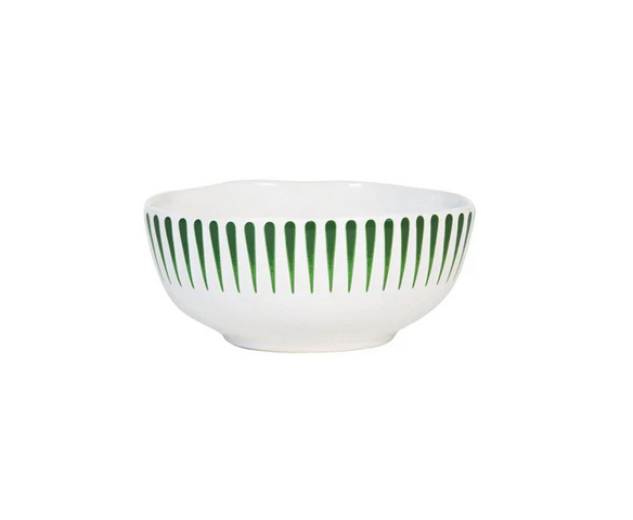 Sitio Stripe Cereal/Ice Cream Bowl - Basil