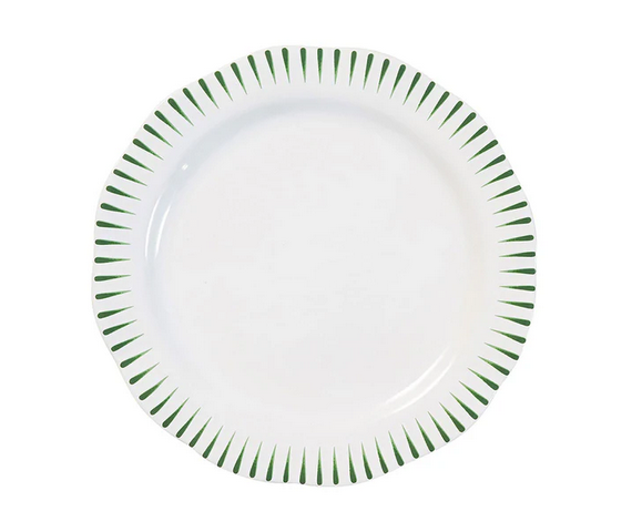 Sitio Stripe Dinner Plate - Basil