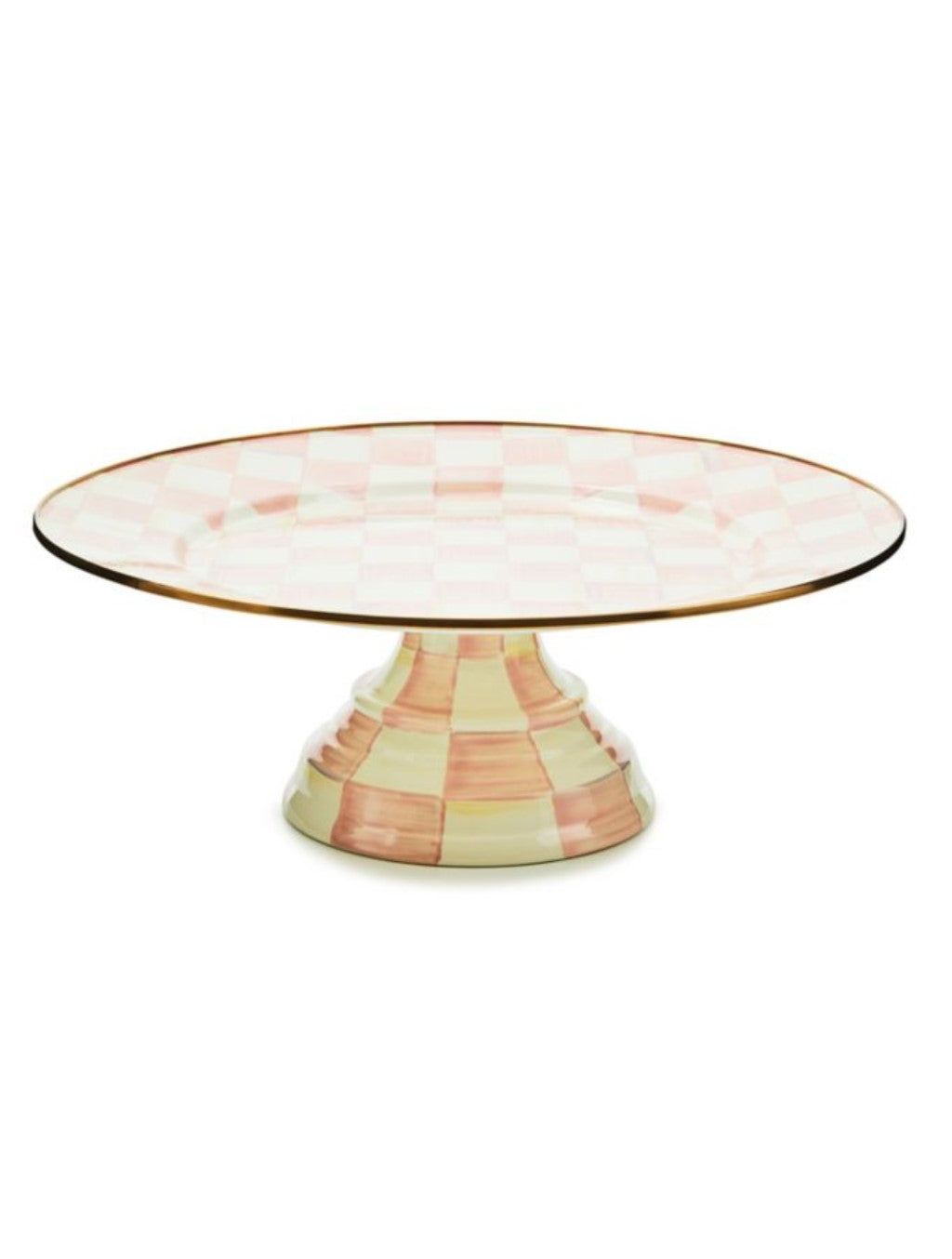 Rosy Check Pedestal Platter Large