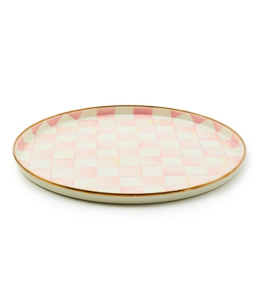 Rosy Check Round Tray