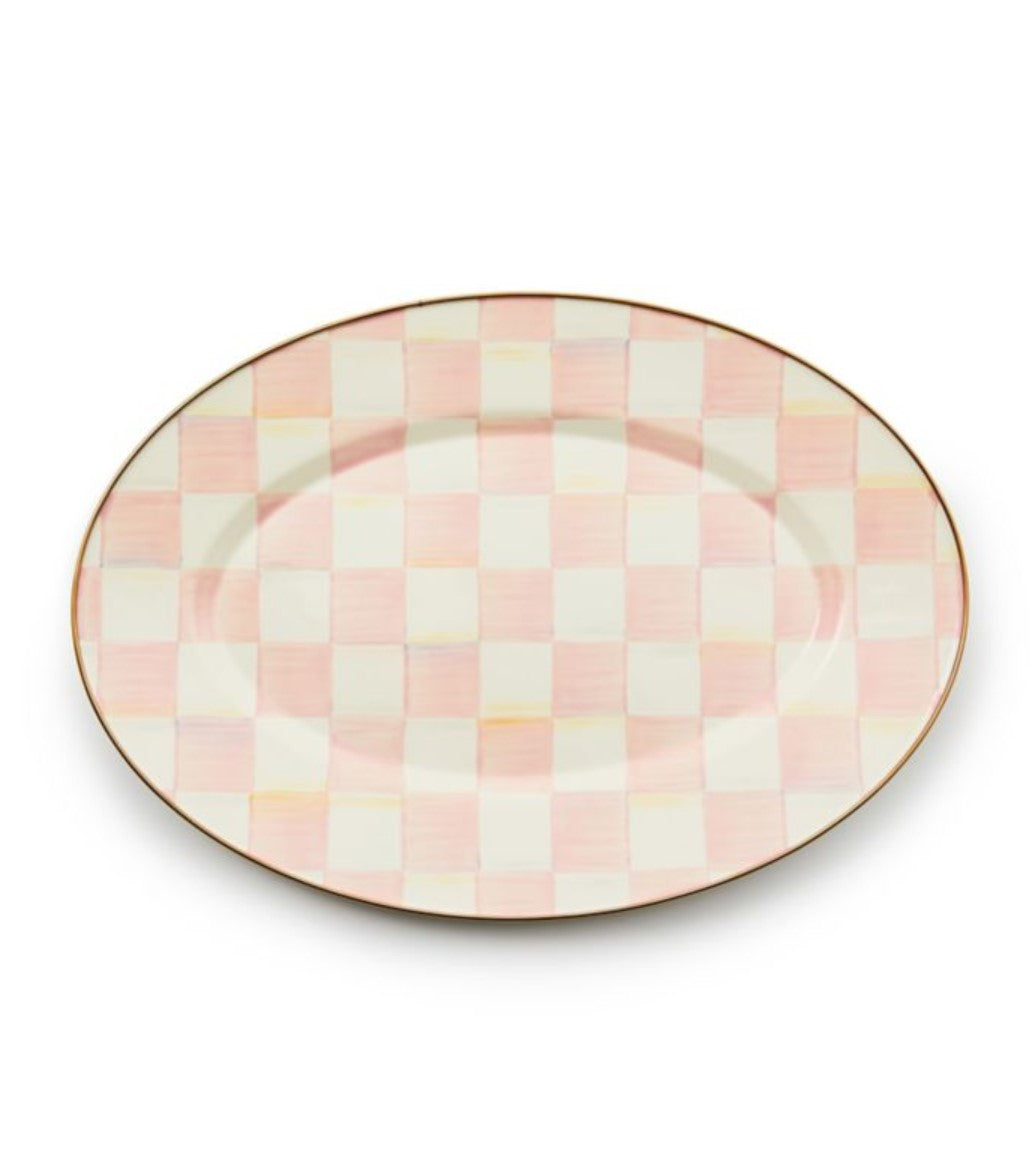 Rosy Check Oval Platter Small