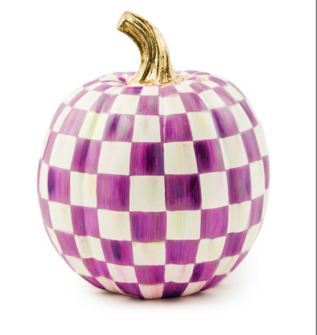 Plum Check Pumpkin Small