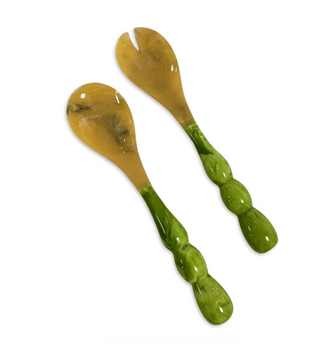 RESIN Rio Bubble Salad Servers - Green