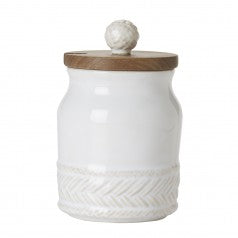 Le Panier Sugar Bowl with Wooden Lid Whitewash