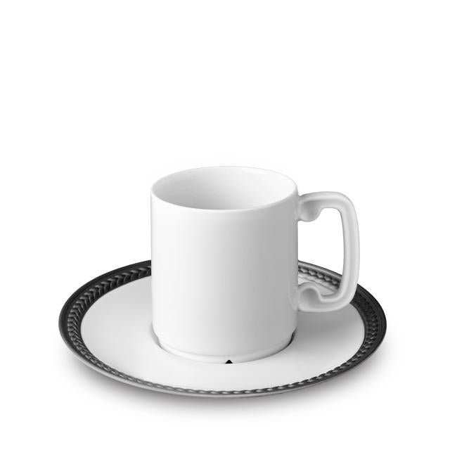 Soie Tressée Espresso Cup & Saucer Black