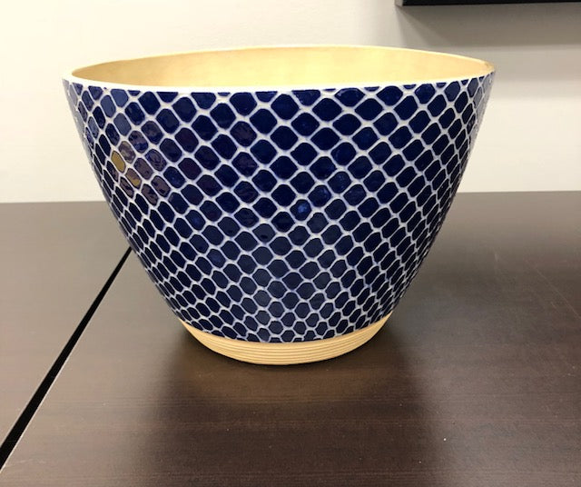 Tall Salad Bowl Taj Cobalt