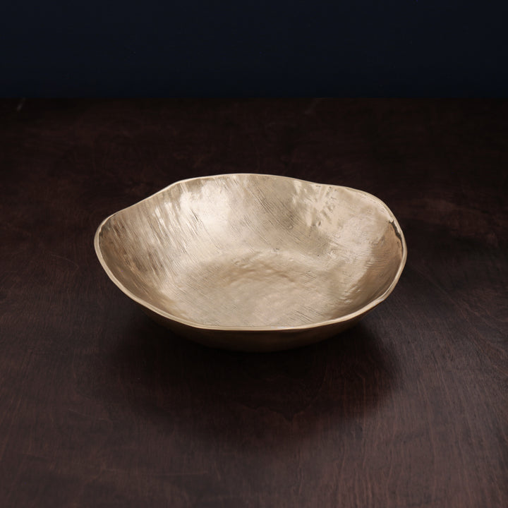 Sierra Modern Strie Medium Bowl Gold