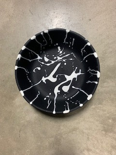 Everyday Small Bowl Black with White Splatter