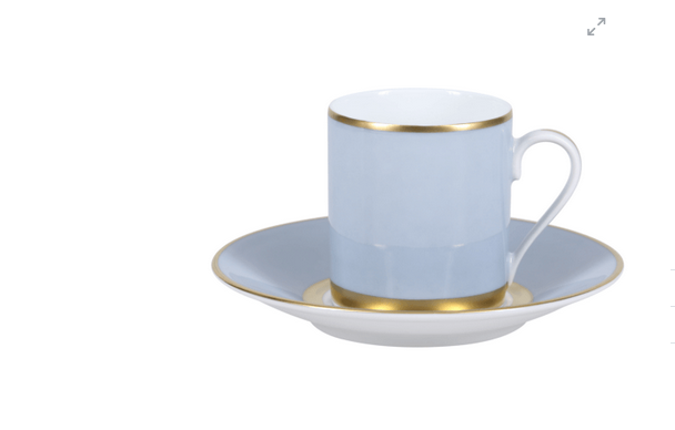 Mak Grey Coffee Saucer Gold