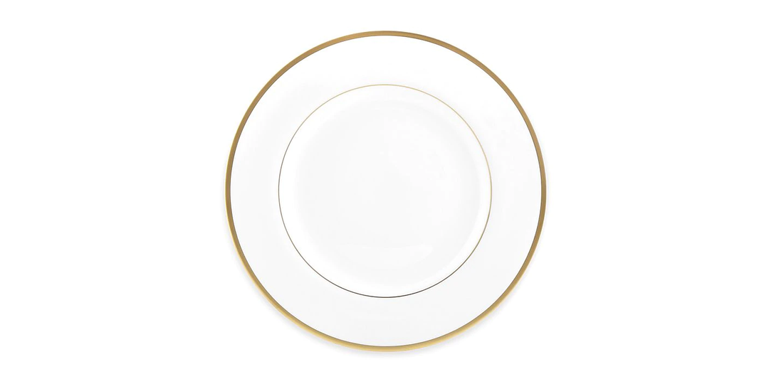 Signature Dinner Plate White/Gold