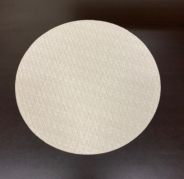 Easy Care Wicker Placemat Round Cream