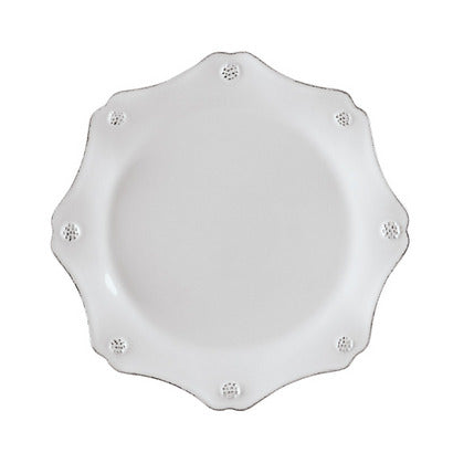 Berry & Thread Dessert Plate Scallop Whitewash