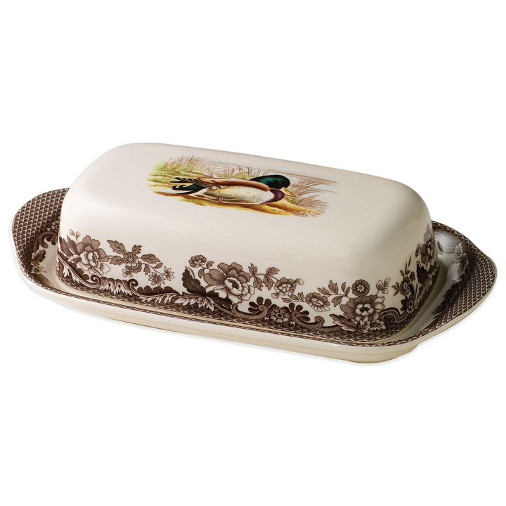 Woodland Covered Butter Dish-Mallard