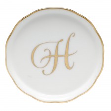 Coaster with Monogram "H"