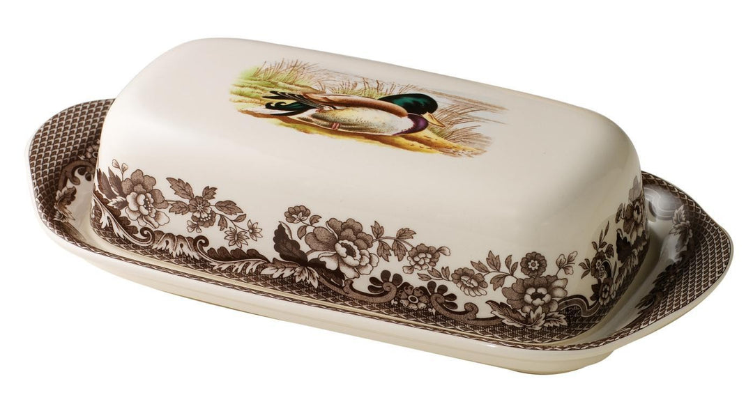 Woodland Covered Butter Dish-Mallard