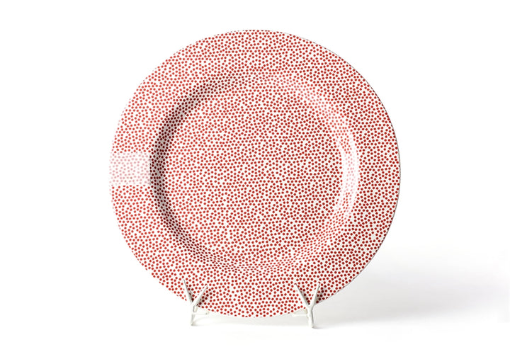 Red Small Dot Big Round Platter