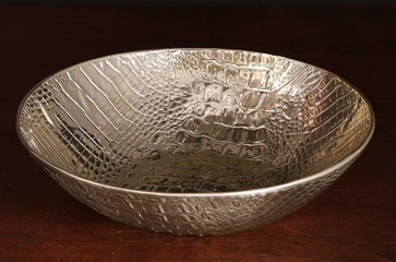 Sierra Modern Croc Large Bowl Gold