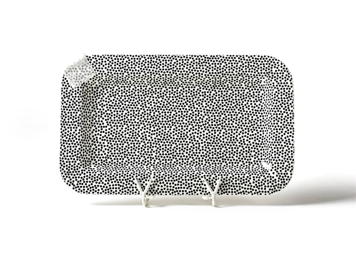 Black Small Dot Mini Rectangle Platter