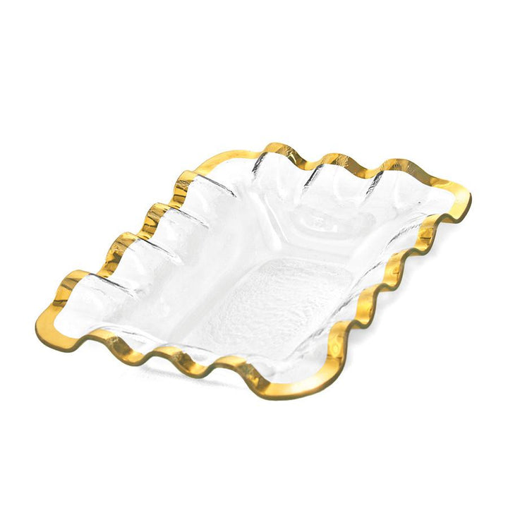 Ruffle Bread Basket Gold